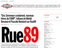 Tablet Screenshot of desmotsetdebats.blogs.liberation.fr